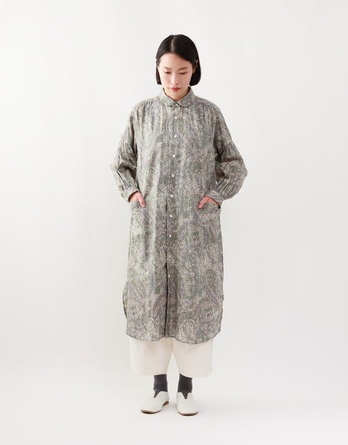 Linen paisley shirtdress